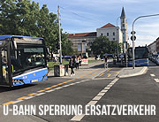 Seit 13.07.2020 Montag: U3/U6 Ersatzverkehr  zwischen Universität und Münchner Freiheit für zehn Wochen (©Foto: Martin Schmitz)